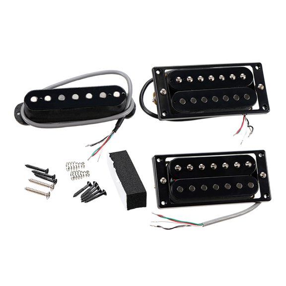 Practical Humbucker Set with Hybrids Materials and Plug Play Installation for Multiple Guitars Signals Transmission