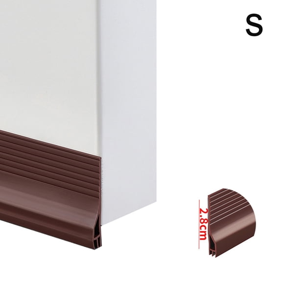 Practical Internal Door Sealing Strip 1M Length for Moisture and Noise Control (S brown)