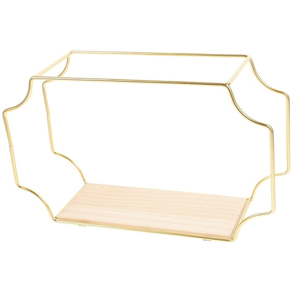 Practical Iron Art Wooden Placement Rack Storage Holder Wall-mounted Storage Shelf Wall Rack