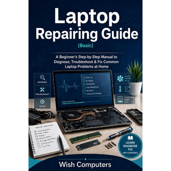 Practical It Hardware Repair Guide Laptop Repairing Guide (Basic): A Beginner's Step-by-Step Manual to Diagnose, Troubleshoot & Fix Common Laptop Problems , Book 3, (Paperback)