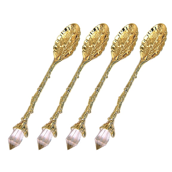 Practical Kirsite Crystal Accent Spoon Ergonomic Grip For Salt Sugar Seasoning Sturdy Easy Cleaning Kitchens Essential