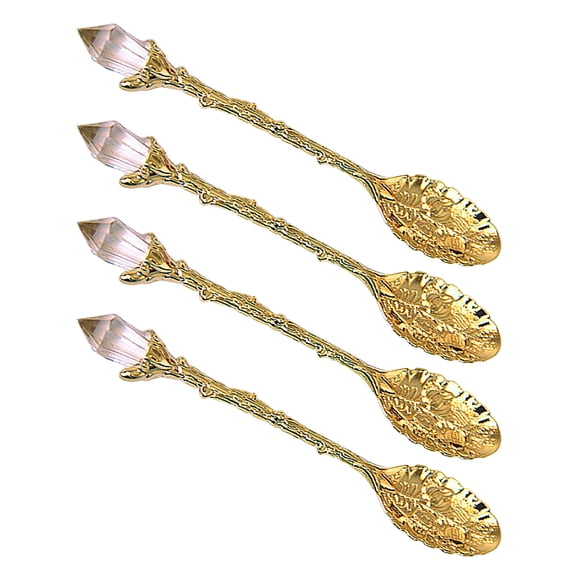 Practical Kirsite Crystal Accent Spoon Ergonomic Grip For Salt Sugar Seasoning Sturdy Easy Cleaning Kitchens Essential