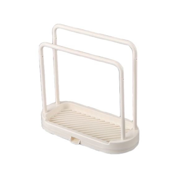 Practical Kitchen Rag Storage Rack, Multi-Functional Filter Basket Organizer, to Clean Plastic Material, Maintains Kitchen Environment, Suitable for Small Space Usage (White)