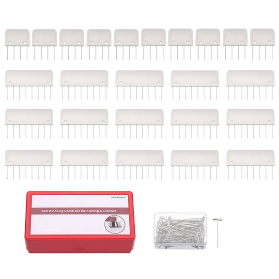 Practical Knit Blocking Pins Kits Easy to Use Knit Blocking Comb Set Knitting Tool for Knitting Needlework Project