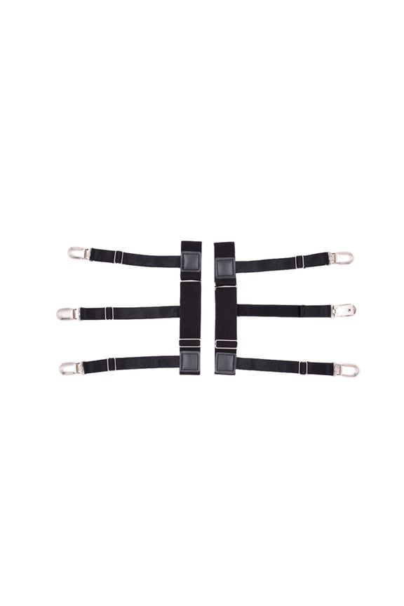 Practical Leg Ring Garter Clip Anti-Wrinkle Non Clip Elastic Nylon Shirt Tuck Suspenders for Man Woman