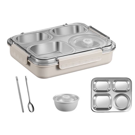 Practical Lunch Box Leakproof Box Student Meal Box Storage Box 316Stainless Steel Texture for Various Setting