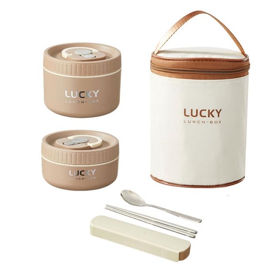 Practical Lunch Box Leakproof Food Box Student Meal Box Food Storage Box 316Stainless Steel Texture for Various Setting