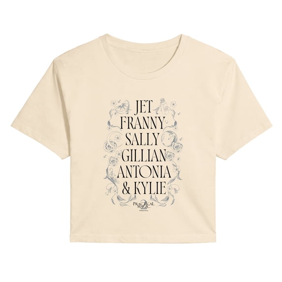 Practical Magic 2 - Character Names Cropped Graphic T-Shirt
