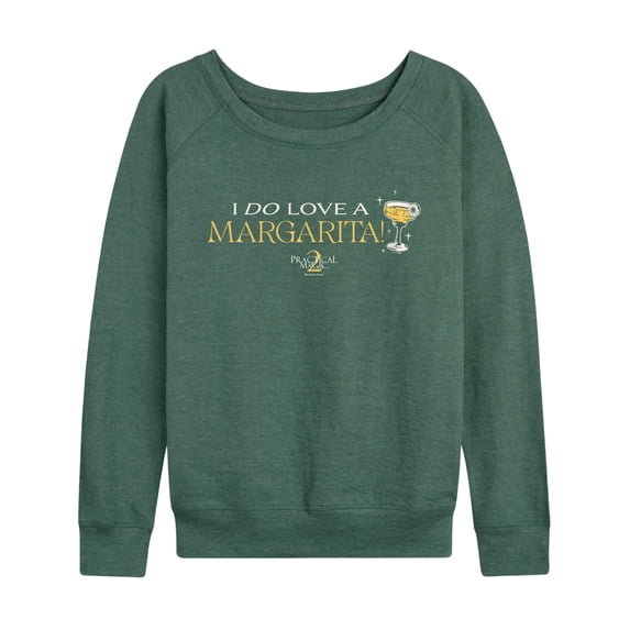 Practical Magic 2 - Do Love Margarita Women's Lightweight French Terry Wide Neck Long Sleeve Graphic Shirt