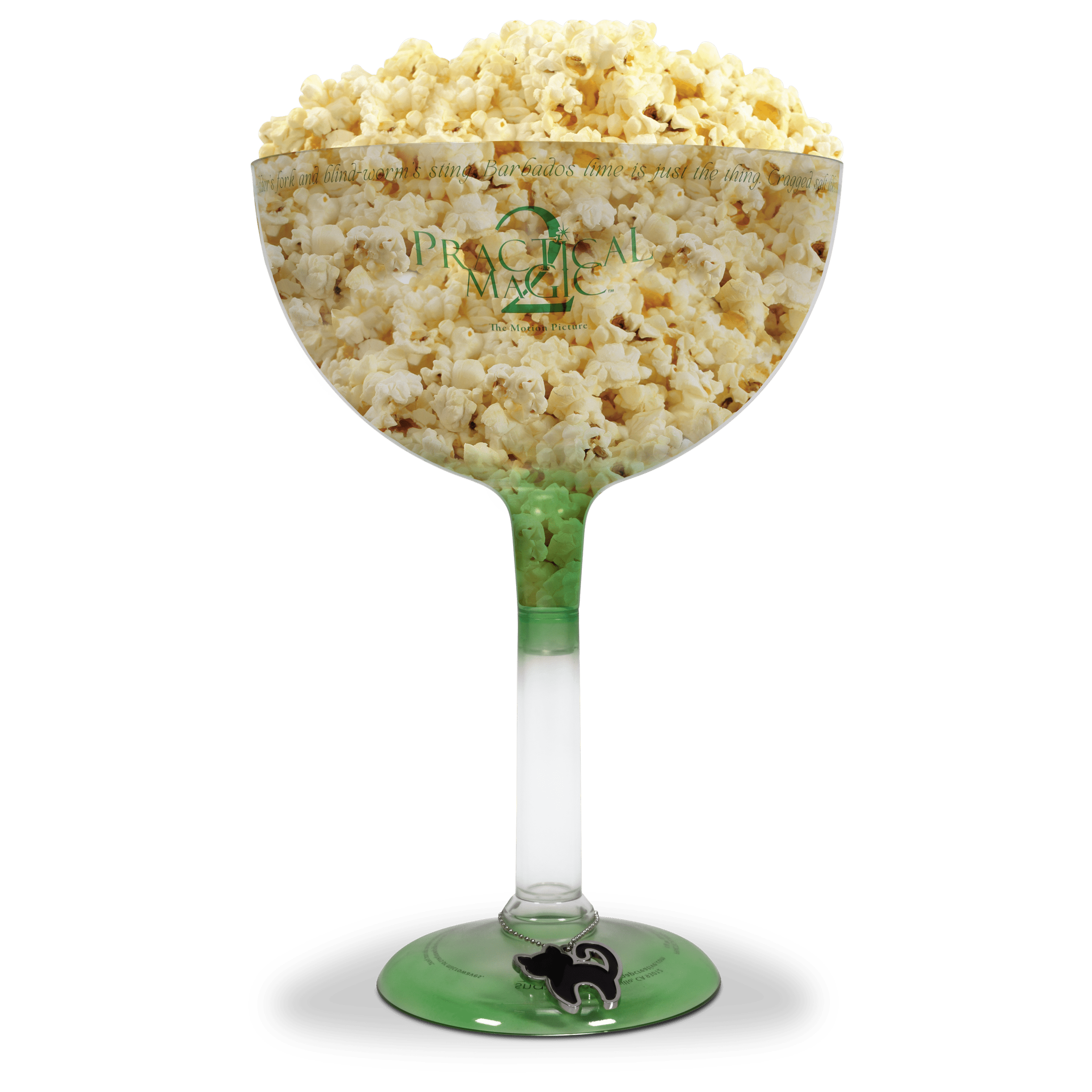 Practical Magic 2 Giant Margarita Glass Popcorn Bucket, Oversized Stemmed Movie Inspired Snack Bowl, Novelty Popcorn Holder for Home Theater Party Collector Display Gift