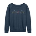 thumbnail image 1 of Practical Magic 2 - Logo Florals Women's Lightweight French Terry Wide Neck Long Sleeve Graphic Shirt, 1 of 4