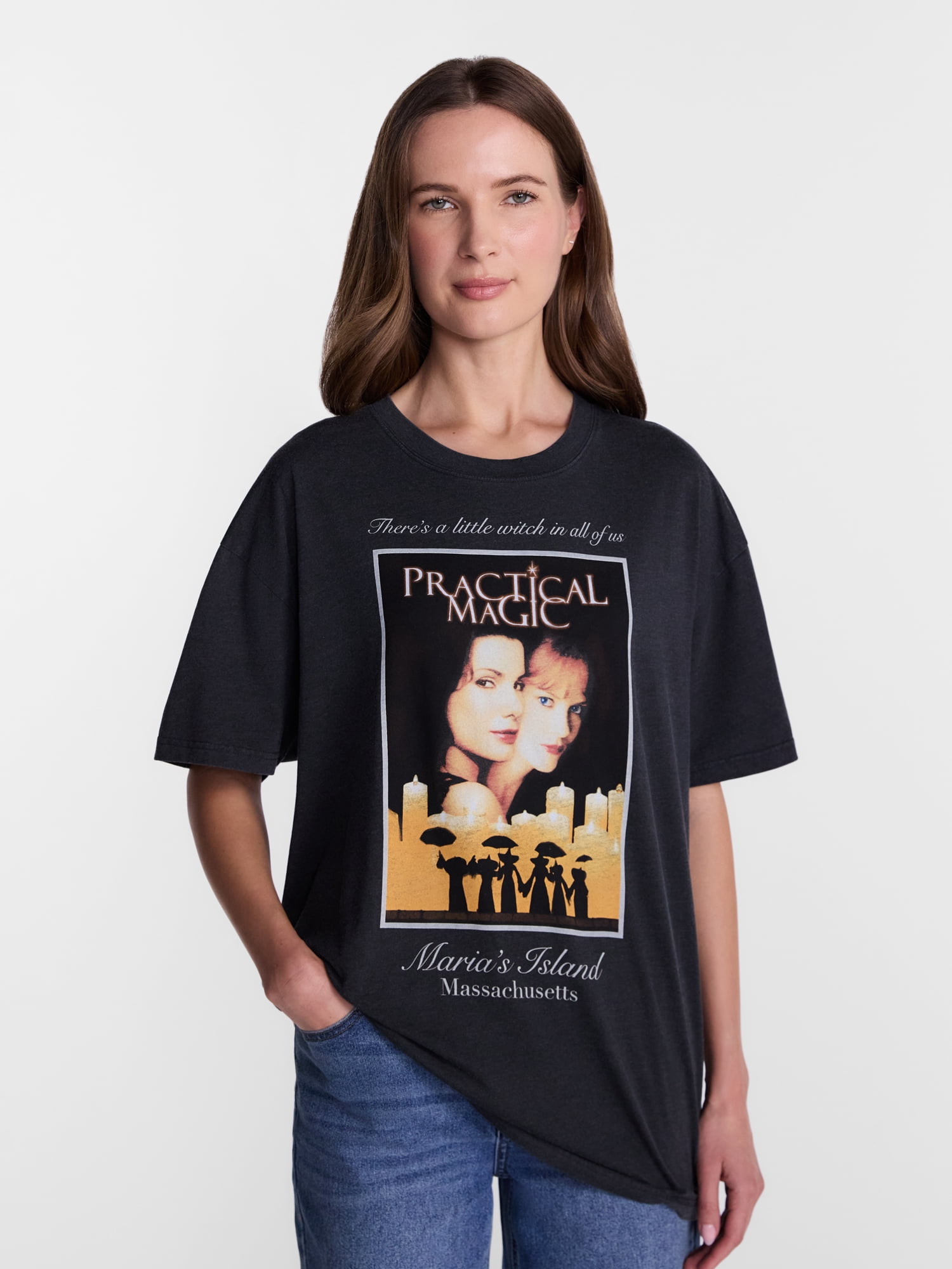 Practical Magic Women's Halloween Graphic Tee with Short Sleeves, Sizes XXS-XXL