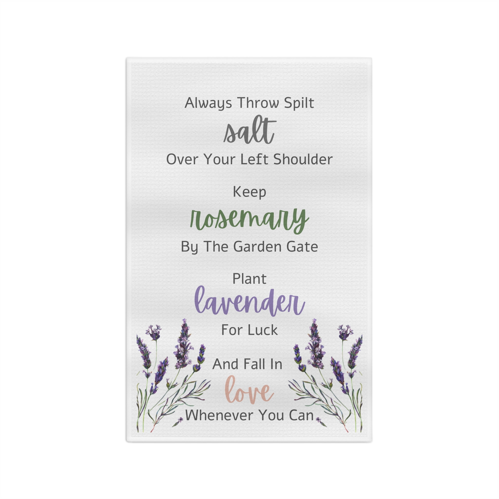 Practical Magic Lavender Quote Soft Tea Towel - Walmart.com