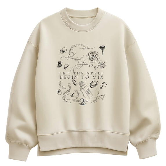 Practical Magic - Let The Spell Begin To Mix Oversized Fleece Crew Sweatshirt