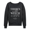 thumbnail image 1 of Practical Magic - Little Witch In Us Lightweight French Terry Wide Neck Long Sleeve Graphic Shirt, 1 of 4