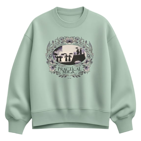 Practical Magic - Ornate Frame Oversized Fleece Crew Sweatshirt