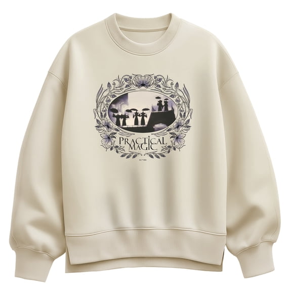 Practical Magic - Ornate Frame Oversized Fleece Crew Sweatshirt