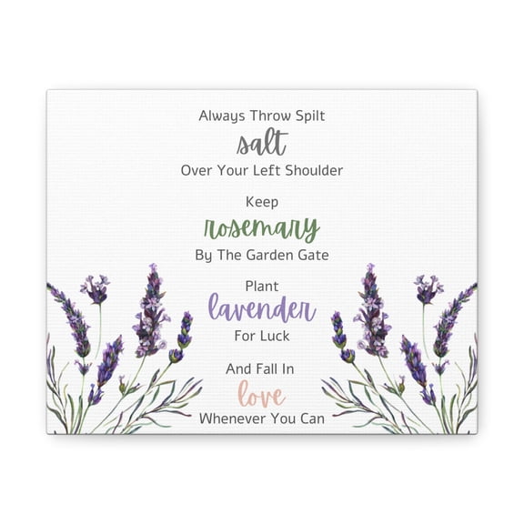 Practical Magic Quote Canvas Art Lavender For Luck