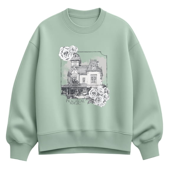 Practical Magic - Witch House Frame Women's Oversized Fleece Crew Sweatshirt