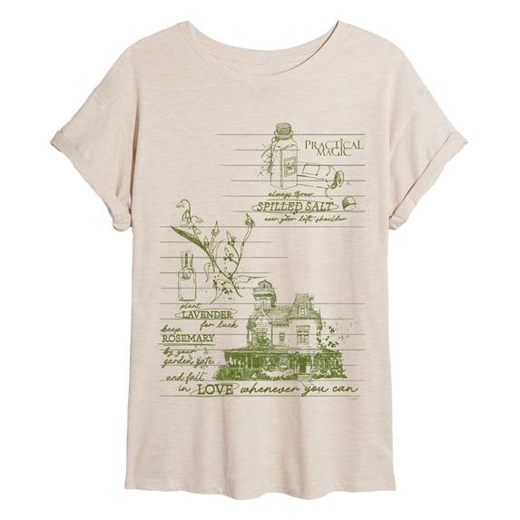 Practical Magic - Witchy Field Guide Oversized Graphic T-Shirt