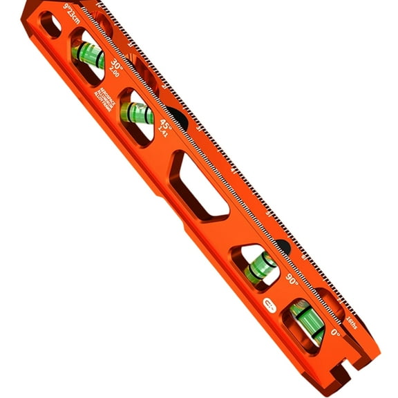 Practical Magnetic Conduits Level 4 Vials V Grooved Design Lightweight Aluminum Alloy Double Measurement Marking