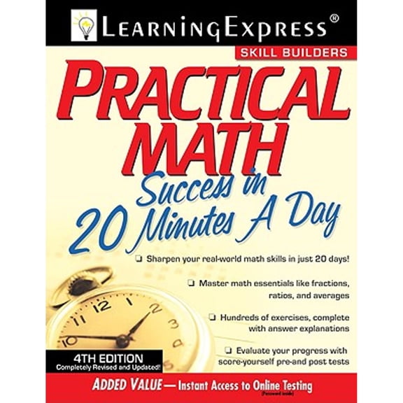 Pre-Owned Practical Math Success in 20 Minutes a Day Paperback