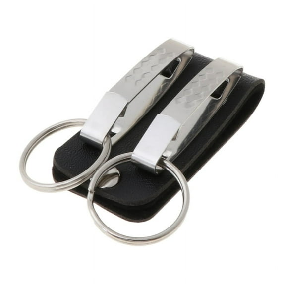 Practical Men Leather Belt Loop Keychain with 2 Detachable Clips for Key Ring Nice Car for Key Ring Belt for Key Ring Ho