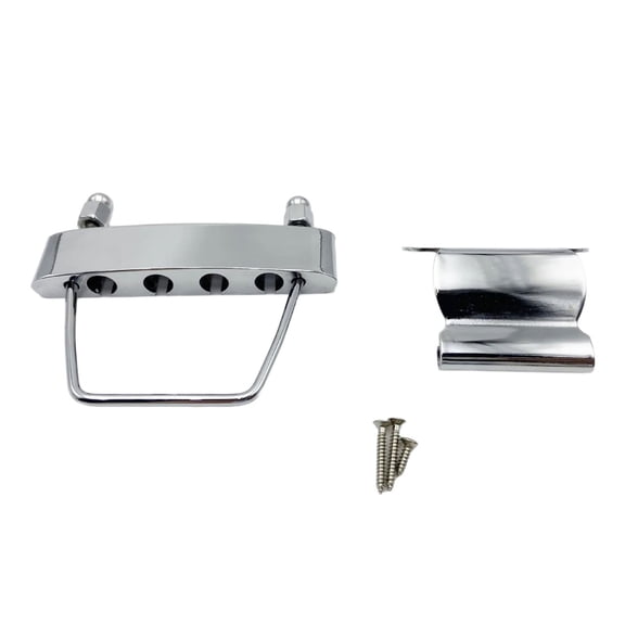 Practical Metal Short Scale Bridge Suitable for 4 String Bass Guitars Hollow Design Easy Adjustment Clear Tone Output