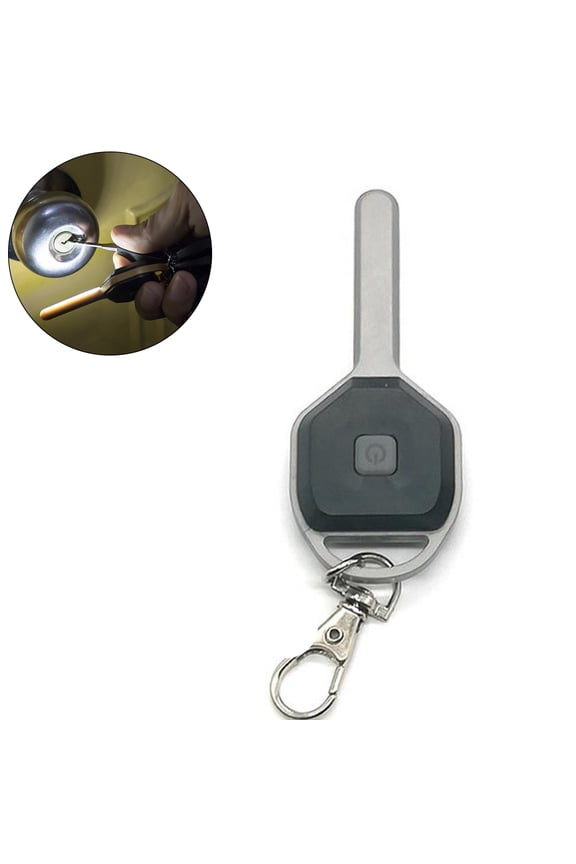 Practical Mini Super Bright COB LED Key Shaped Camping Flashlight Light Key Ring Keychain Torch Lamp