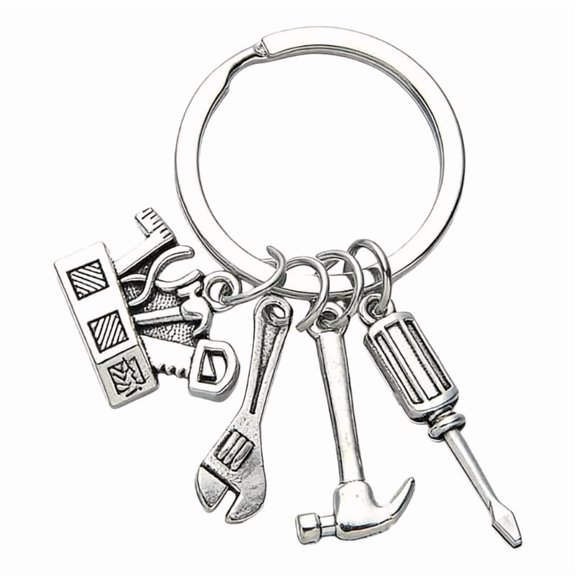 Practical Miniature Tool Key Holder Designed As Wrench Screwdriver And Hammer