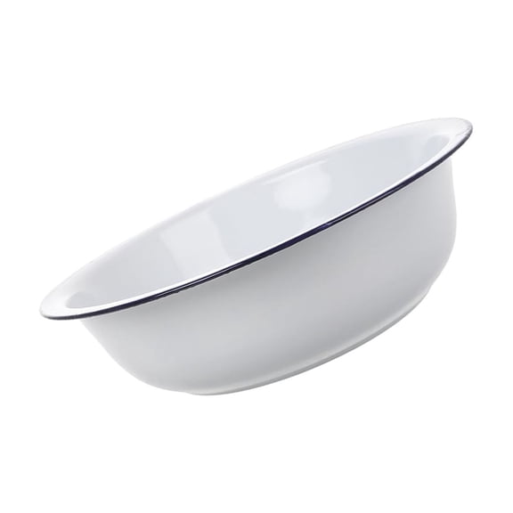 Practical Mixing Bowl Rustproof Enameled Construction Family Meal Preparation Supplies White Washing Basin