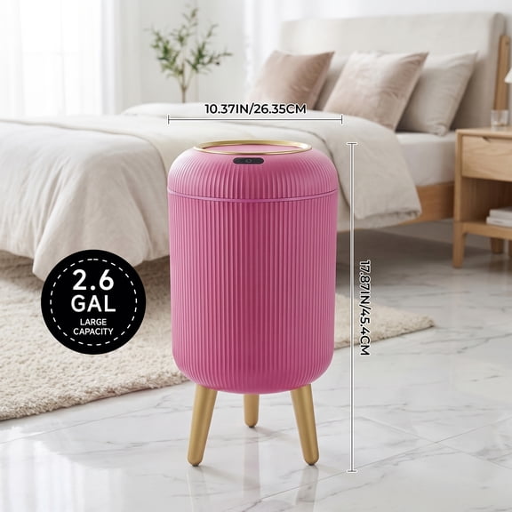 Practical Motion Sensor Touchless Trash Can, Hands‑Free Garbage Bin with Built‑in Trash Compactor for Indoor and Outdoor Waste Storage