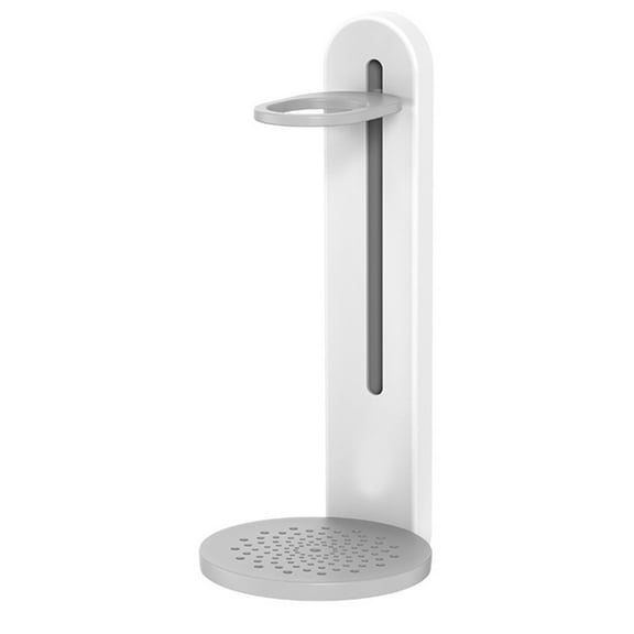 Practical Mouthwash Dispenser Bottle Set Convenient for Bathroom with Bamboos Look Plastic Pump Storage Rack Home Use