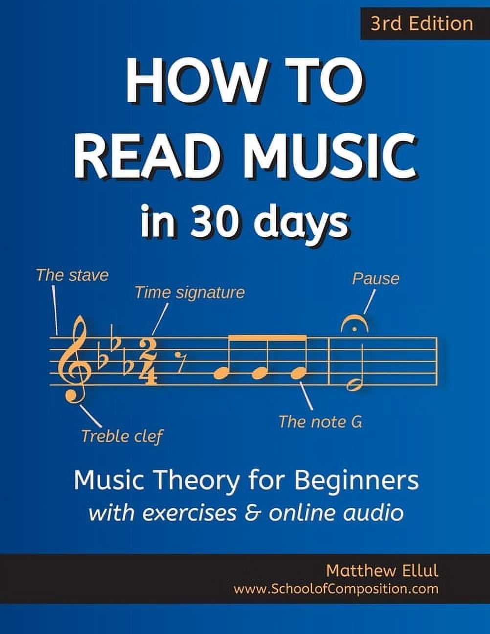 Practical Music Theory: How to Read Music in 30 Days: Music Theory for Beginners - with exercises & online audio (Paperback)
