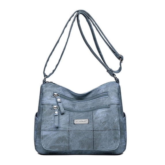 Practical PU Leather Crossbody Bag with Multiple Pockets Perfect for Busy Moms