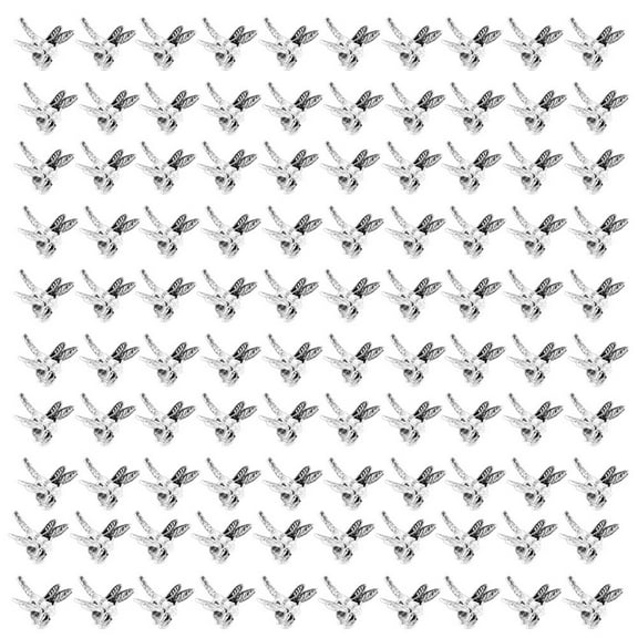 Practical Plant Support Clips with Dragonfly Shape 100 White Plastic Set