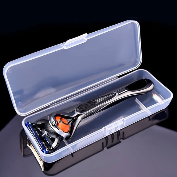 Practical Plastic Clear Transparent Collection Razor Cont Case Storage Box