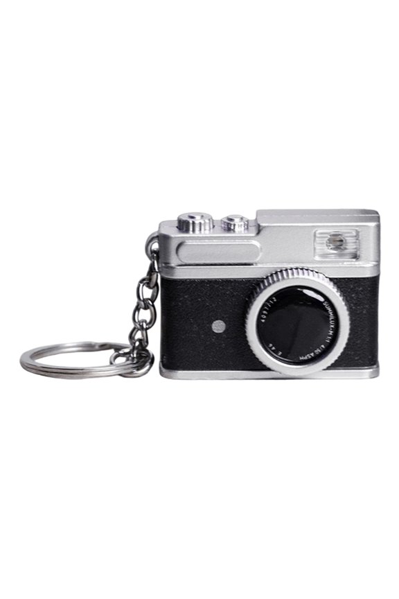 Practical Plastic Mini Camera Light Up Keychain And Sound Effect Accessory