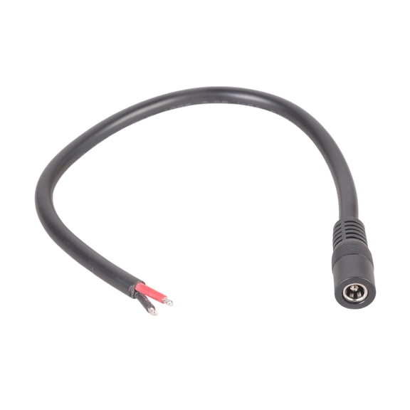 Practical Power Cord 5.5x2.1mm Female to Bare Wire 18AWG Direct Current Power Guide for LED Strips and Security Cameras
