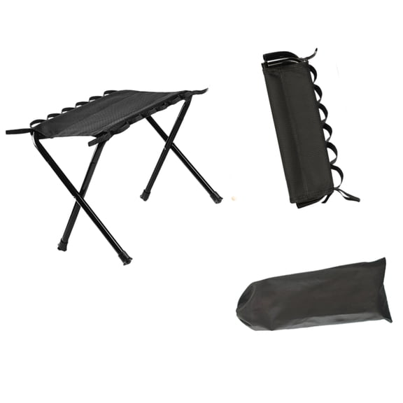 Practical Quick Folding Outdoor Stool Wide Seat Folding Stool Oxford Fabric Texture Camping Chair with Carrying Bag