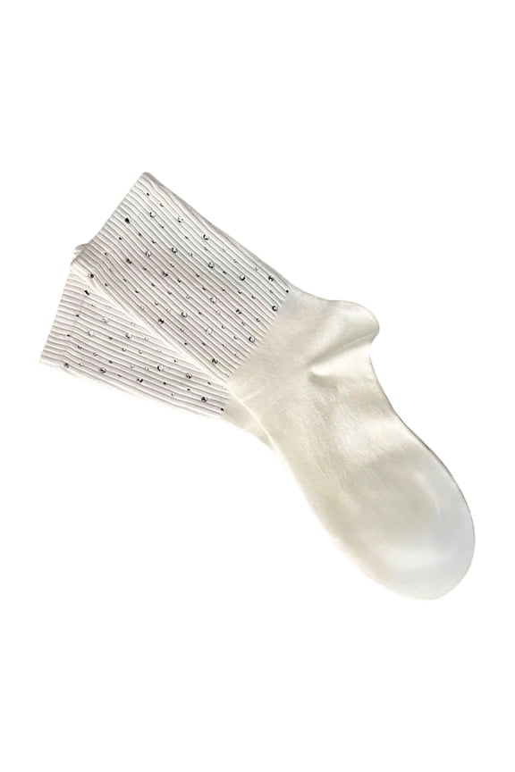 Practical Rhinestones Socks Women's Cotton Blend Breathable Elastic Wash After Wash For Women Fashion Accessory