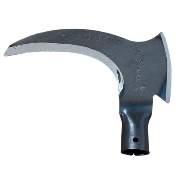 Practical Sickle Machete Manganese Steel, Double-Edge Harvest Blade for Grass Straw and Branch Clearing on Farms and Trails, Single-Head, Style A