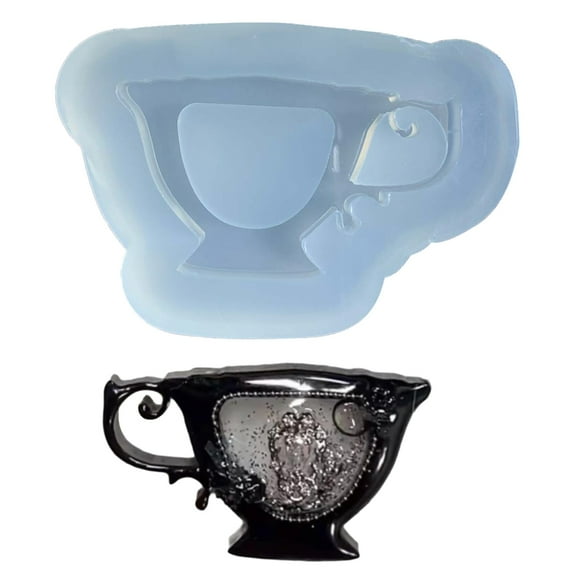 Practical Silicone Mold Liquid Sand Coffee Cup Mould Unique Epoxy Resin Jewelry Making Molds for DIY Enthusiasts