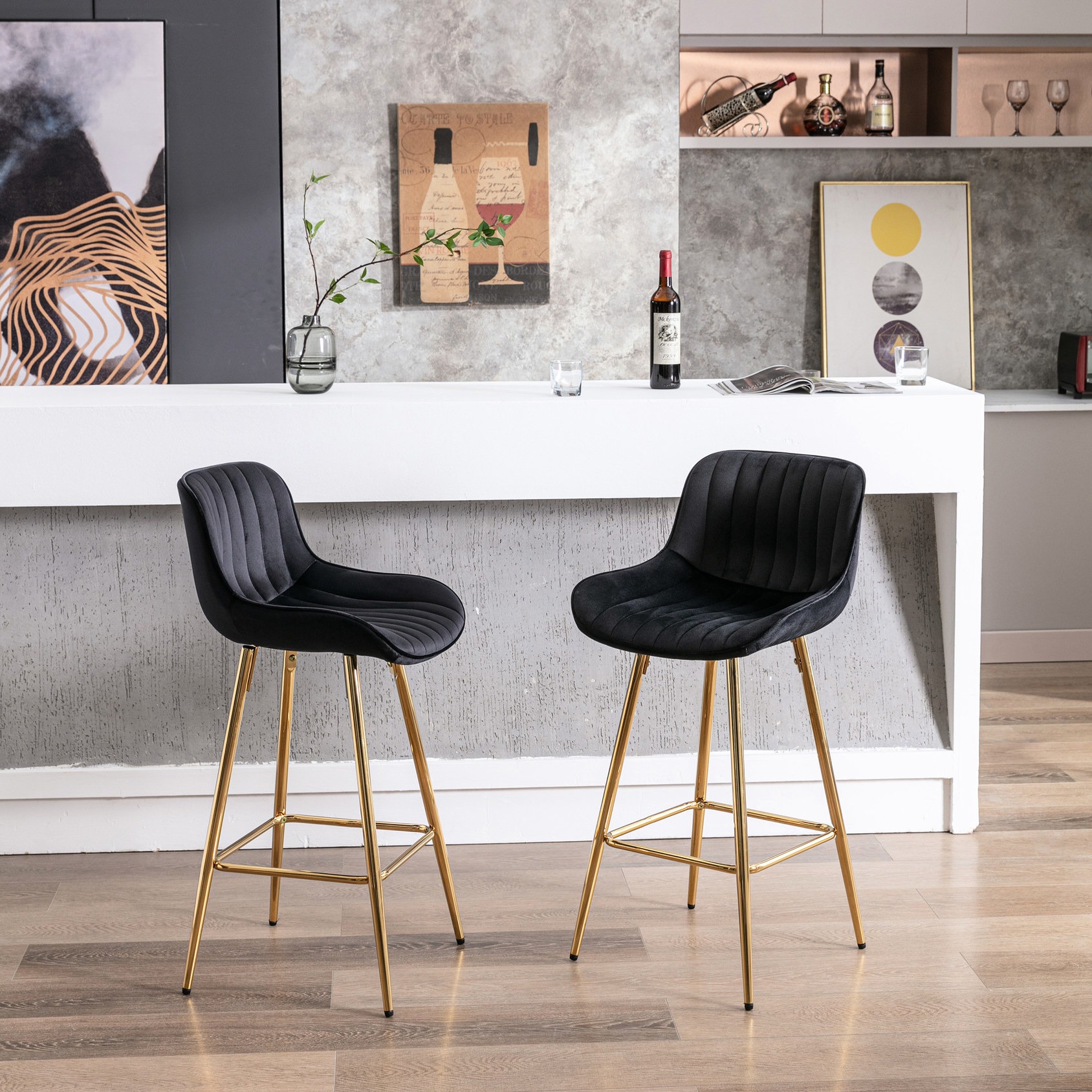 Compac Bar Stool Practical Solution - Black Bar Stools for Compact Countertops - Walmart.com