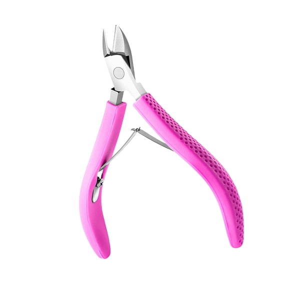 Practical Stainless Steel Cuticle Scissors Cutter With Rubber Handle Full Jaw Nails Trimmer For Home And Salon Use