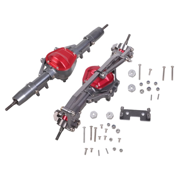 Practical Sturd Metal Front and Rear Portals Axles Set Accessory for 1/10 Scale Toy Crawlers SCX10 I and II Compatible