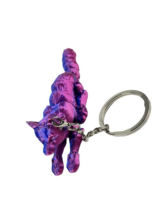 3D Printed Wolf Keychain with Realistic and Multiple Joint Designs Accessory for Lovers and Collectors