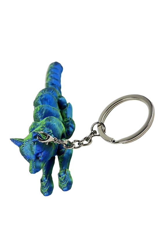 Practical Sturdy Plastic 3D Wolf Keychain Charm Pendant for Home Decoration Desk Display or Car Ornament