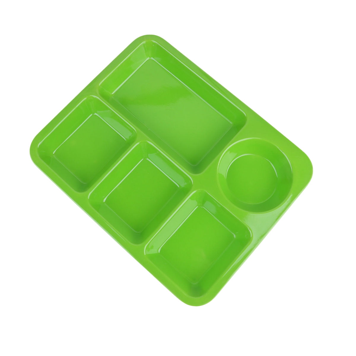 Practical Tableware Divided Compartments Plate Cafeteria Food Tray