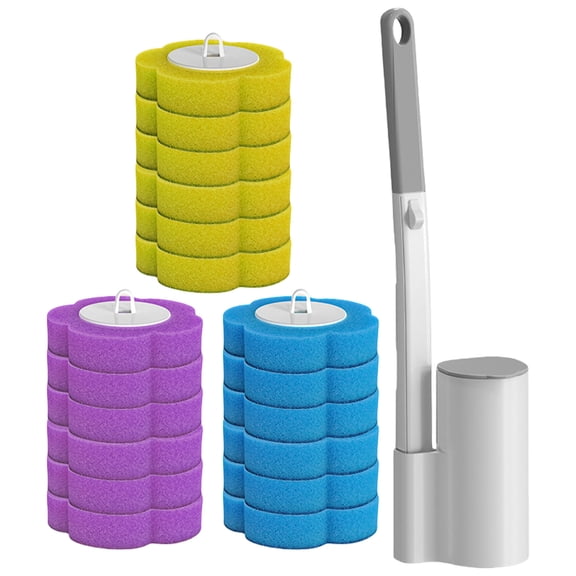 Practical Toilet Cleaning Set for Home and Public Use Toilet Cleaning Wand Toilet Cleaning Organizers